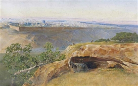 JERUSALEM LOOKING NORTH WEST by Edward Lear